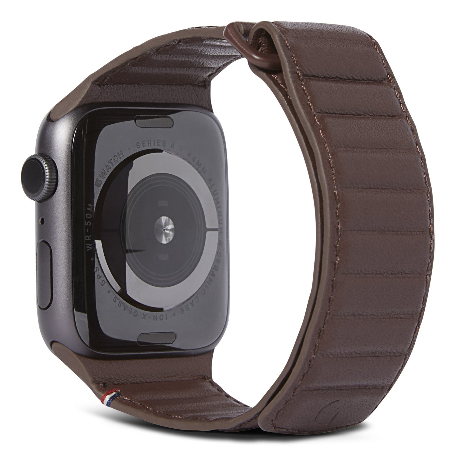 Leather Magnetic Traction Strap Apple Watch 45mm Series 8 Brown