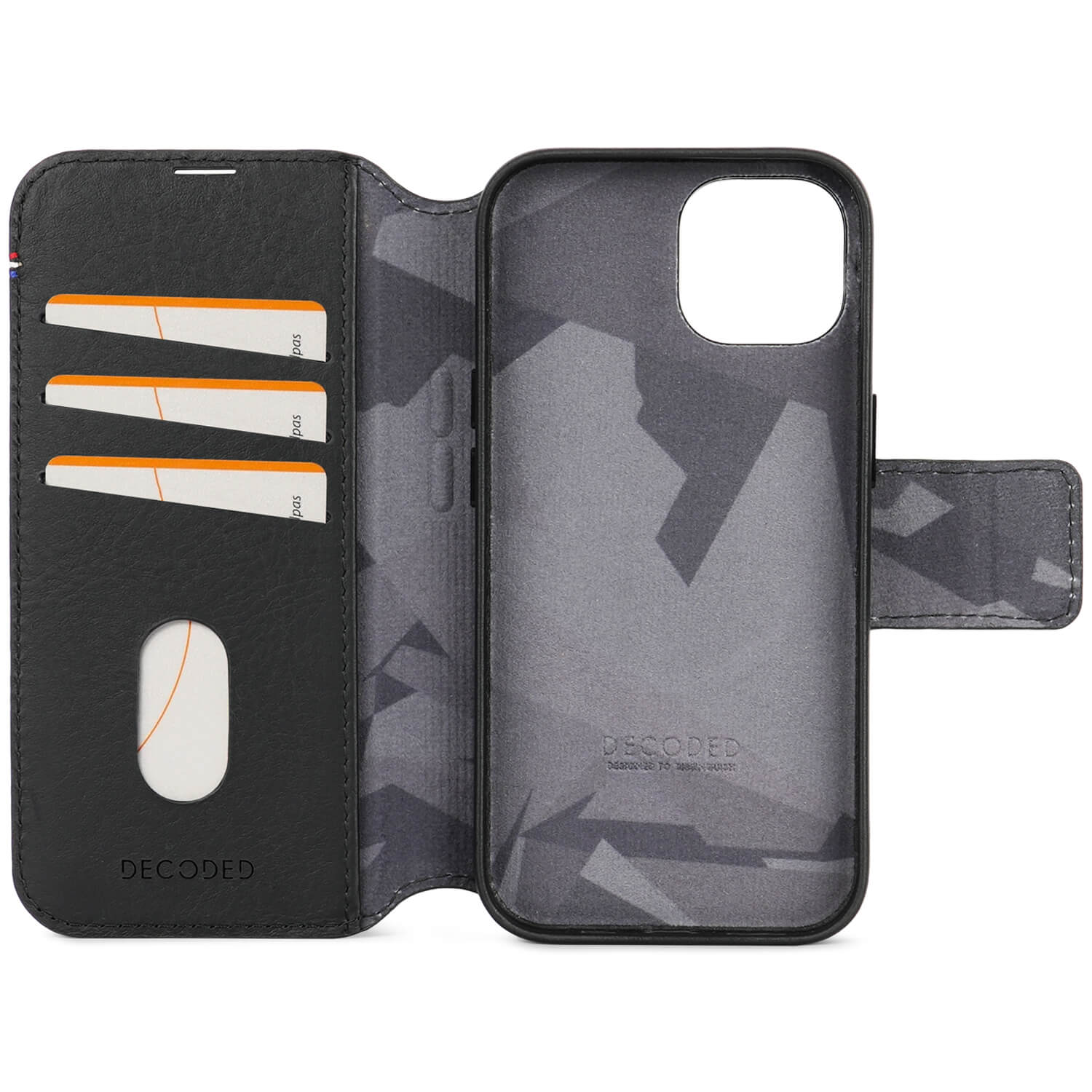 Detachable Wallet Leather iPhone 15 Black