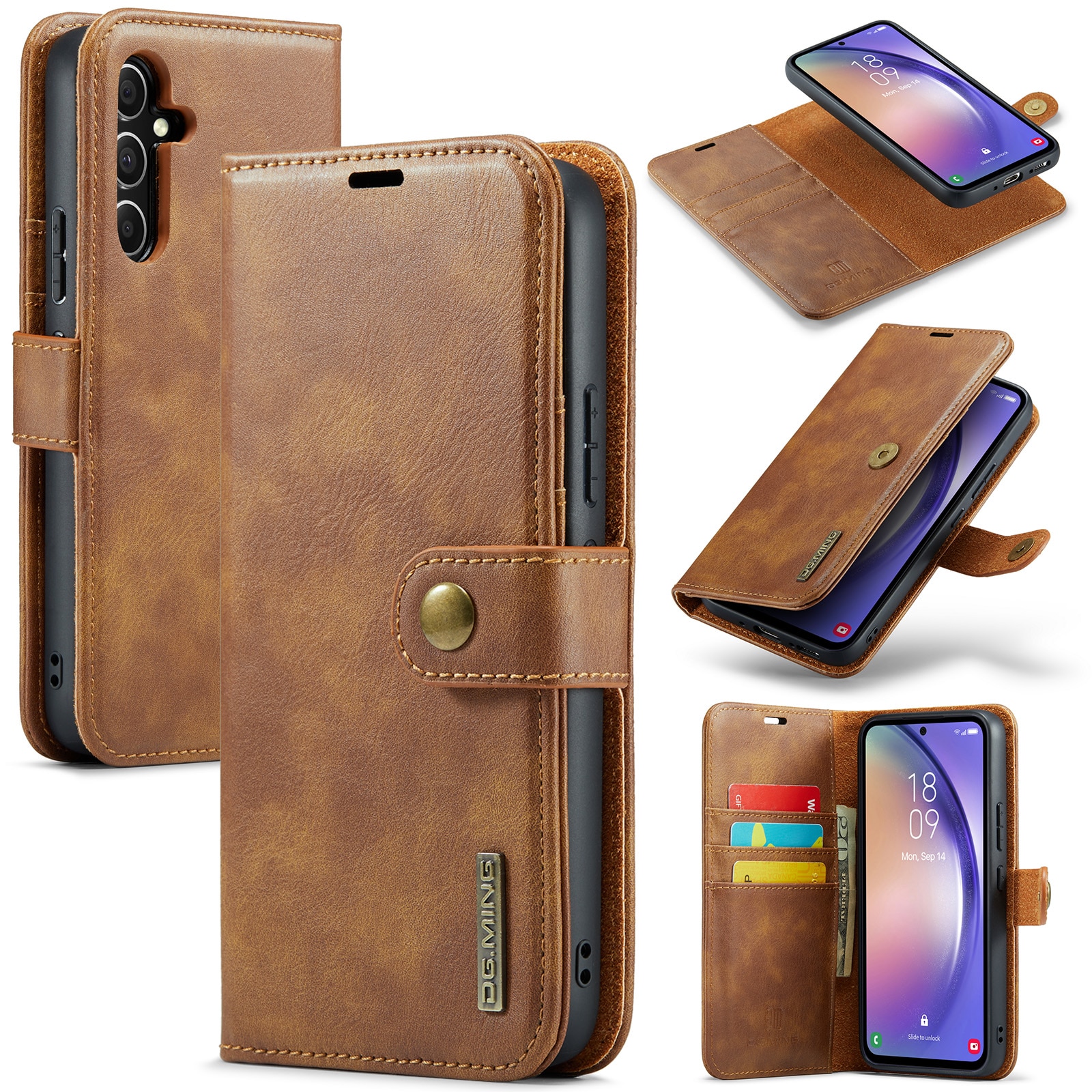 Magnet Wallet Samsung Galaxy S23 FE Cognac