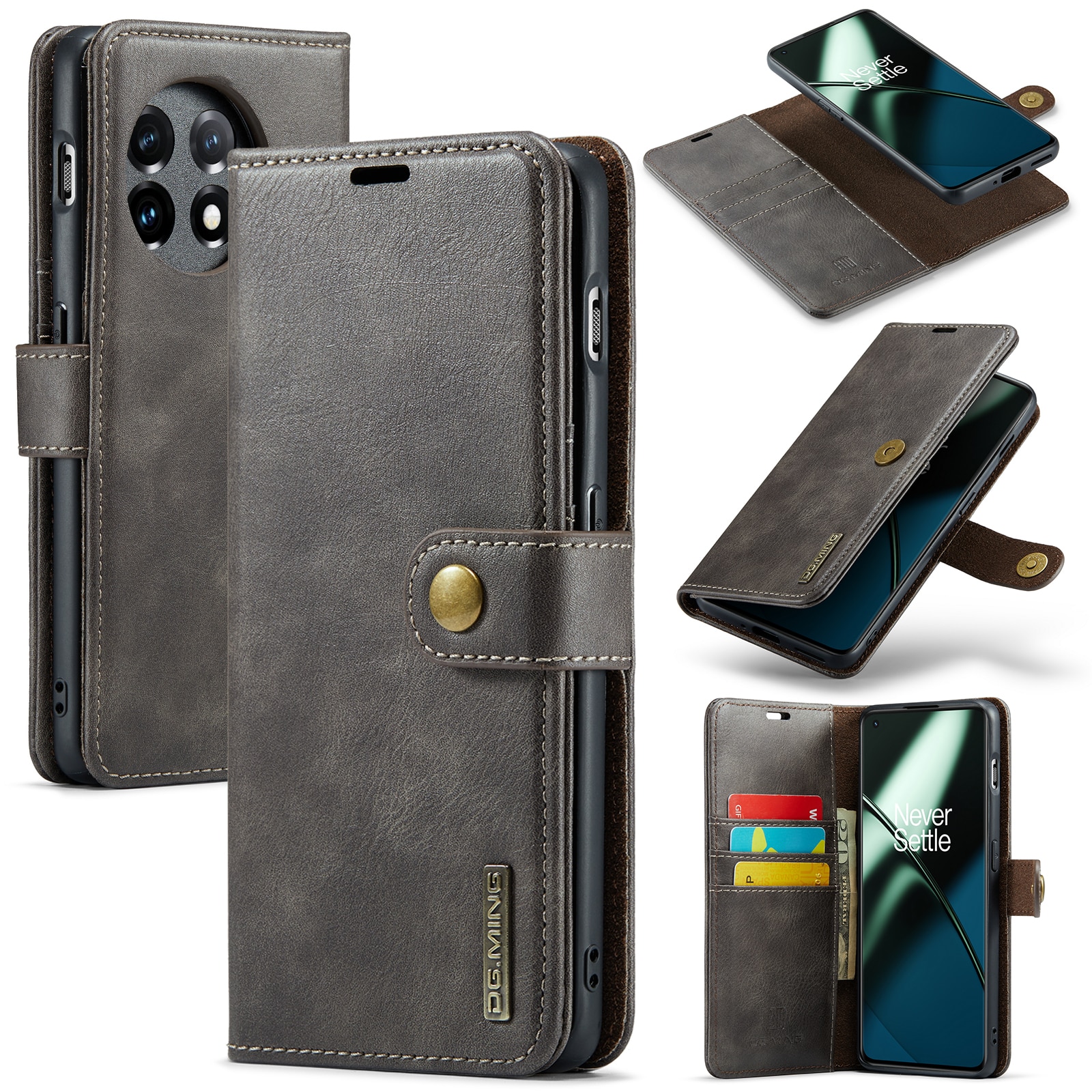 Magnet Wallet OnePlus 12 Brown