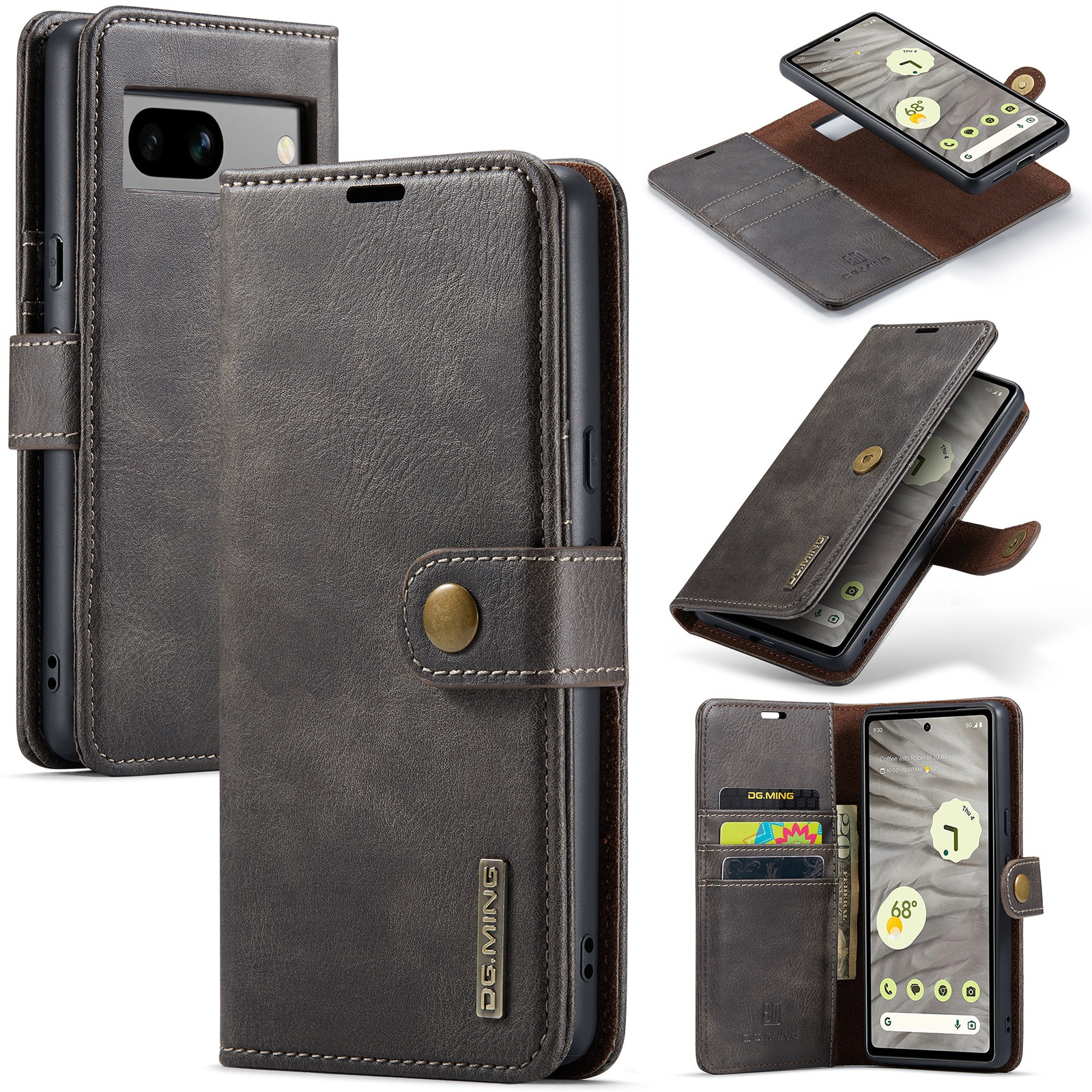 Magnet Wallet Google Pixel 7a Brown