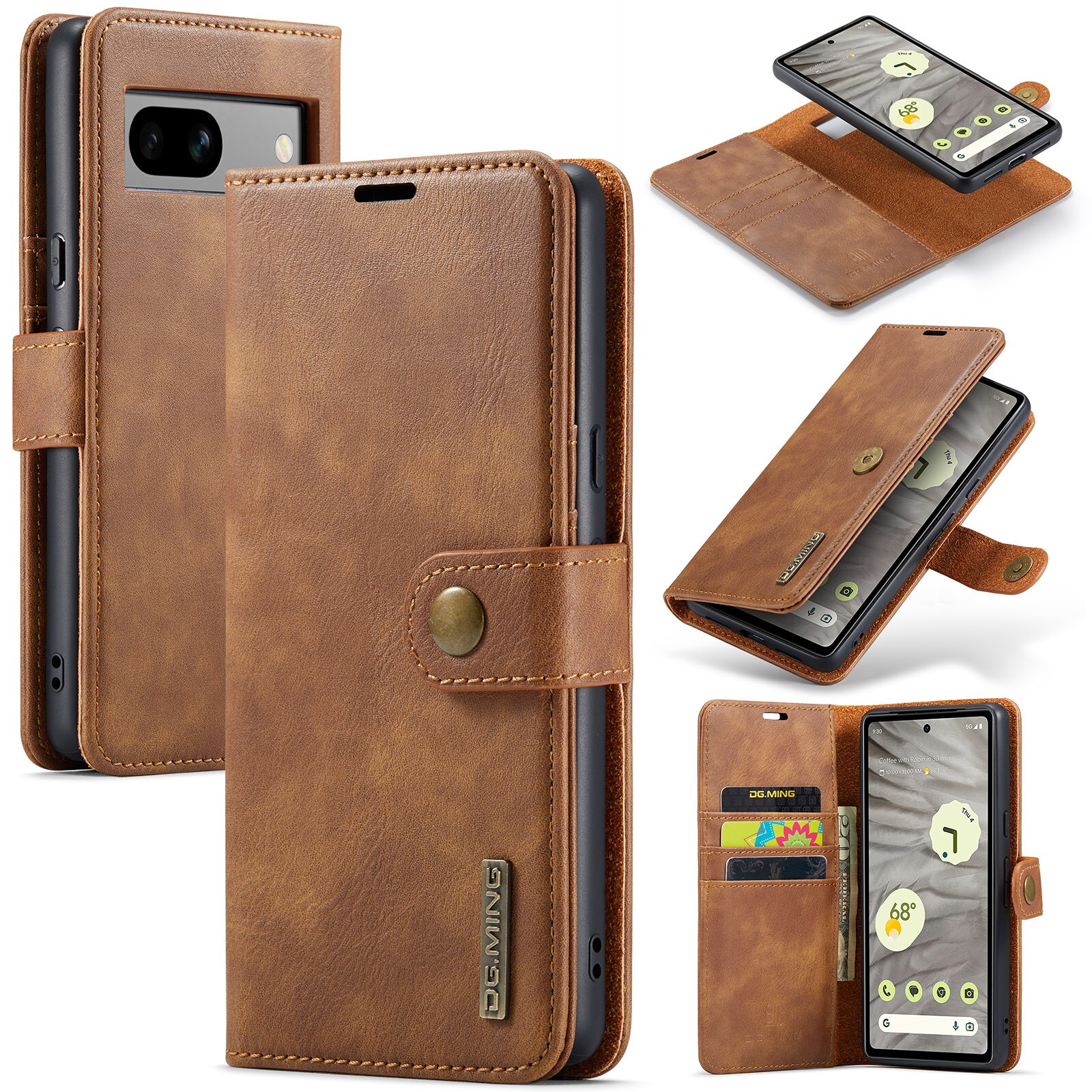 Magnet Wallet Google Pixel 7a Cognac