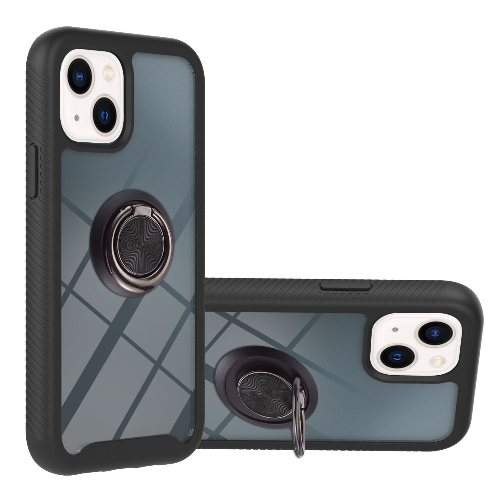 Full Cover Case ringholder iPhone 13 sort