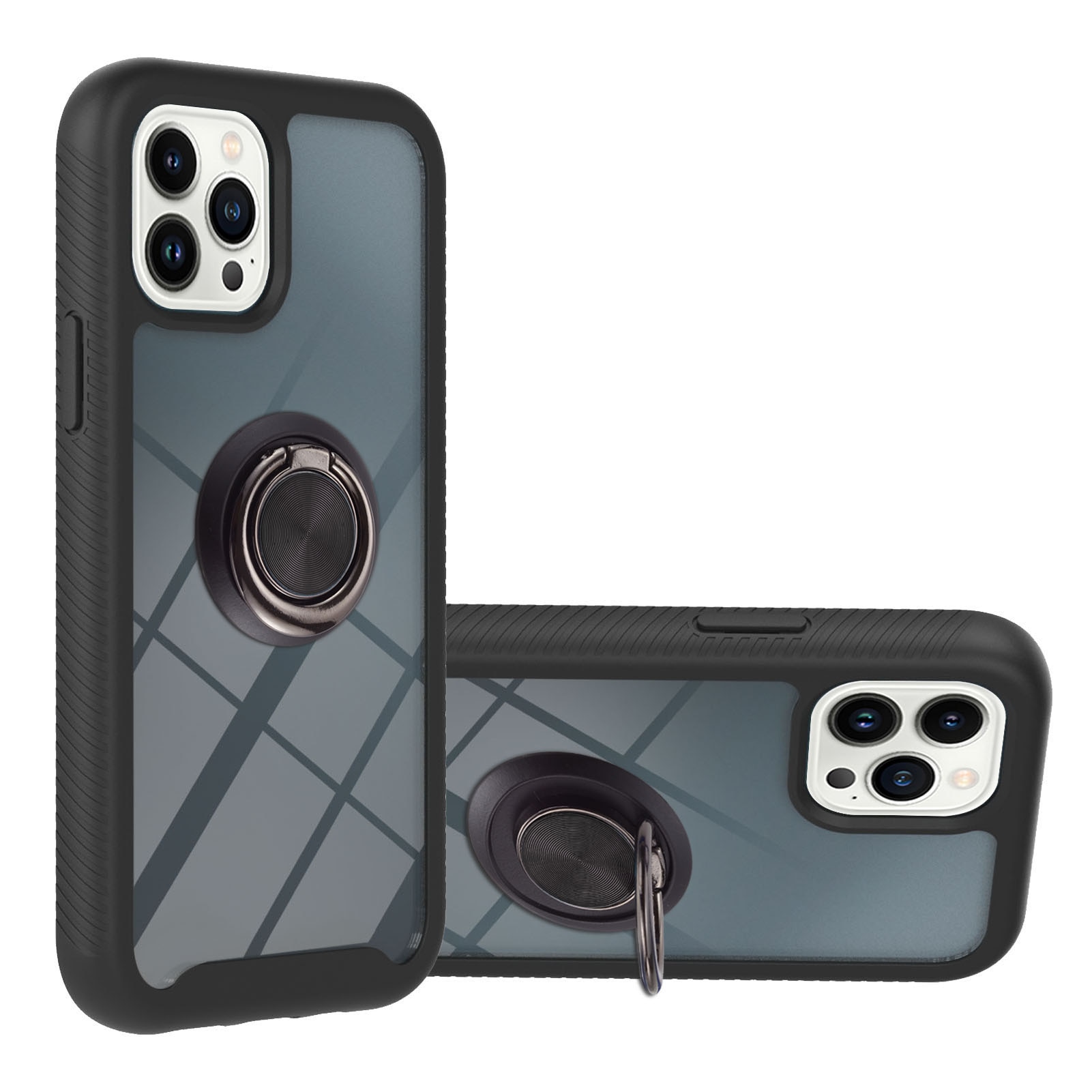 Full Cover Case ringholder iPhone 13 Pro sort