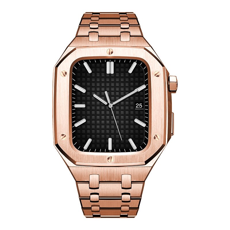 Apple Watch 45mm Series 7 Full Metal Armbånd rose guld