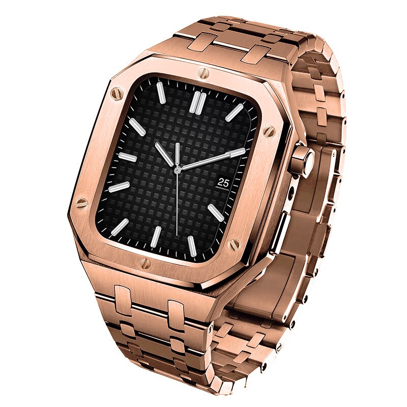 Apple Watch 45mm Series 7 Full Metal Armbånd rose guld