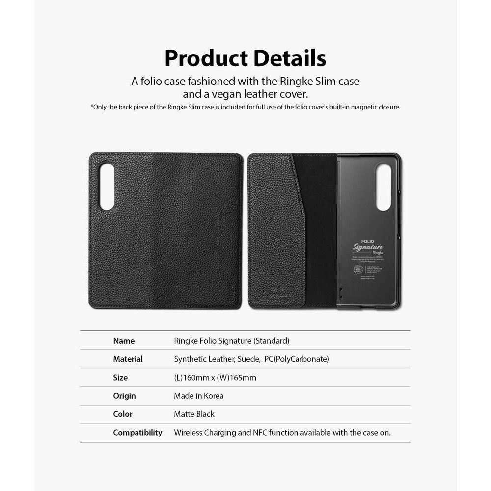 Folio Signature Cover Samsung Galaxy Z Fold 3 Black