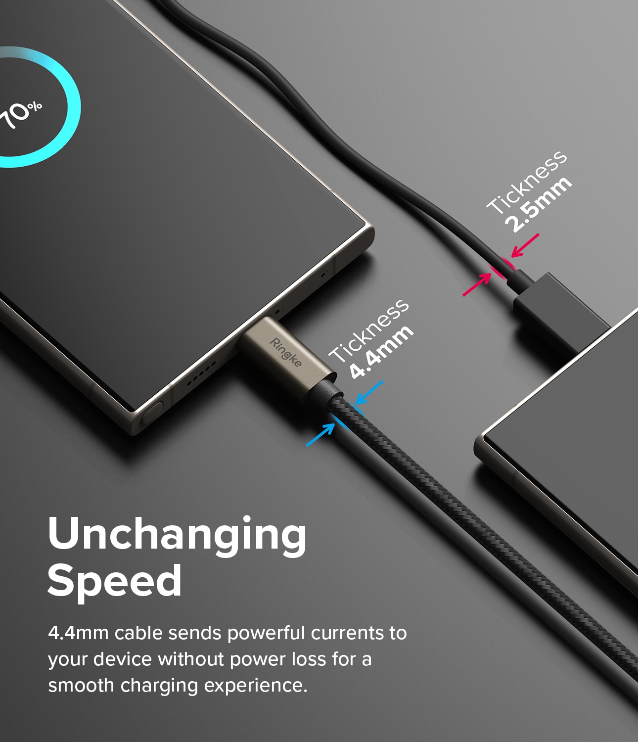 Fast Charging Basic Kabel USB-A -> USB-C 1m sort