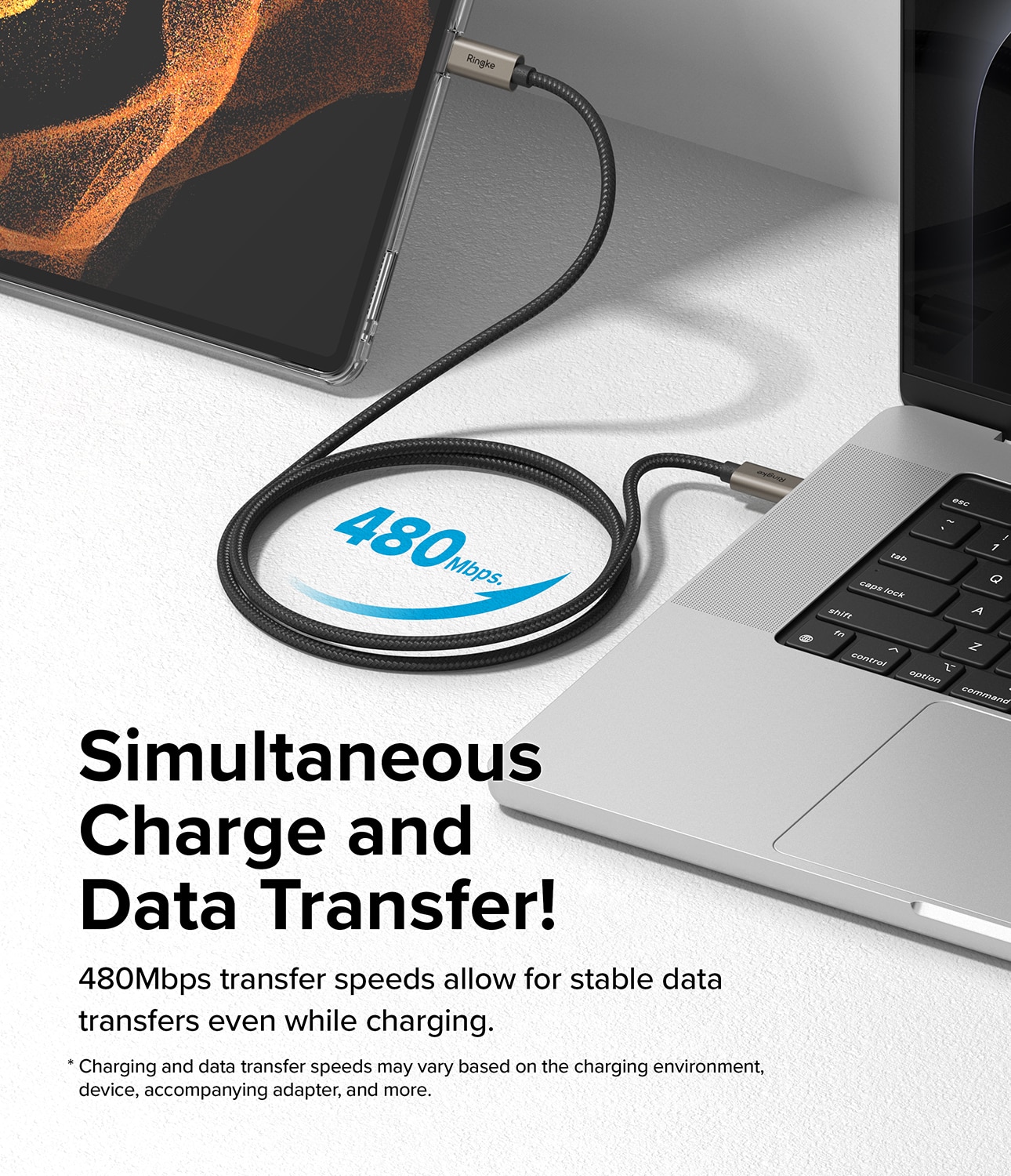 Fast Charging Basic Kabel USB-C -> USB-C 1m sort