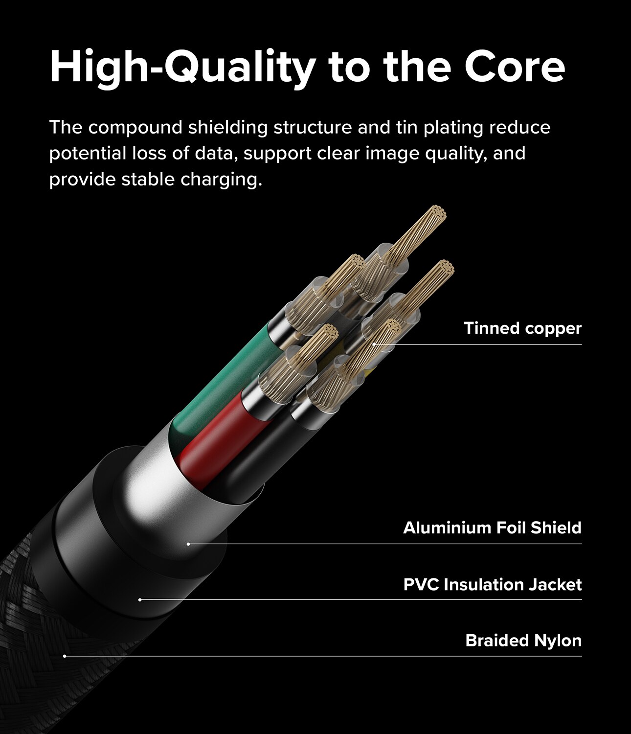 Fast Charging Basic Kabel USB-C -> USB-C 1m sort