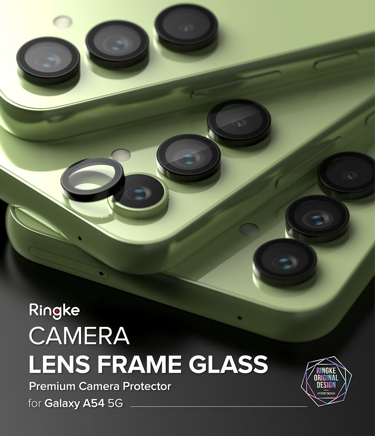 Camera Lens Frame Glass Samsung Galaxy A54 Sort