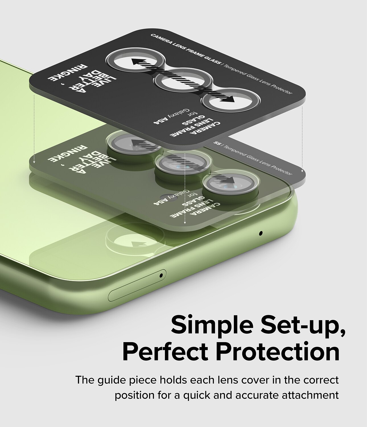 Camera Lens Frame Glass Samsung Galaxy A54 Sort