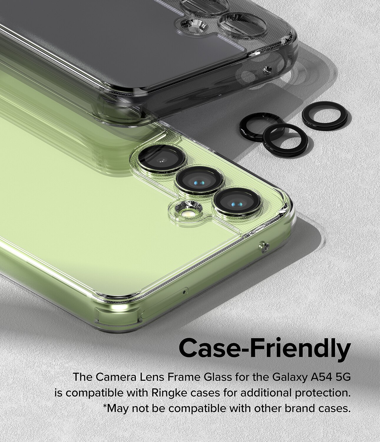 Camera Lens Frame Glass Samsung Galaxy A54 Sort