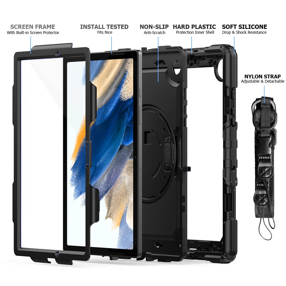 GEN Rainproof Rugged Case Samsung Galaxy Tab A8 Black