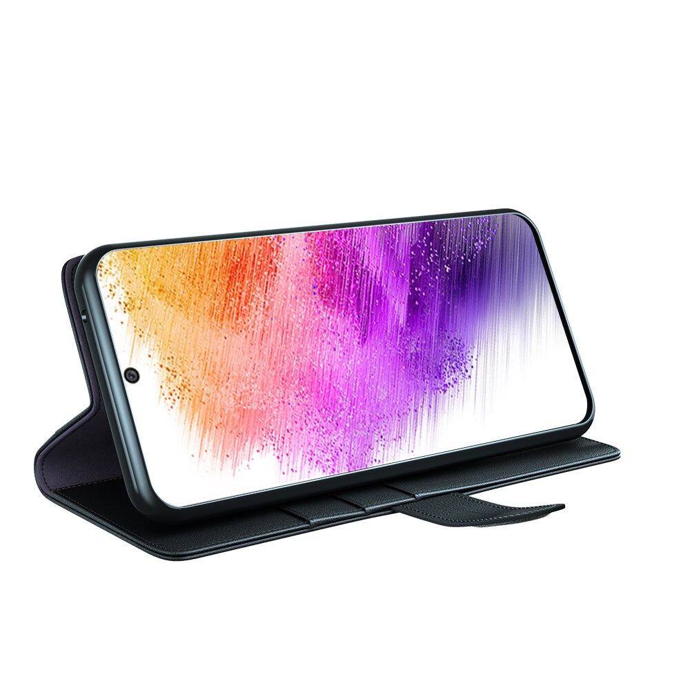 Ægte Læderetui Samsung Galaxy A73 5G Sort