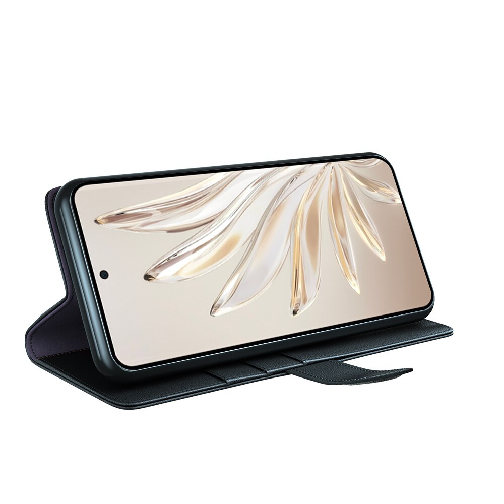 Ægte Læderetui  Honor 70 Sort