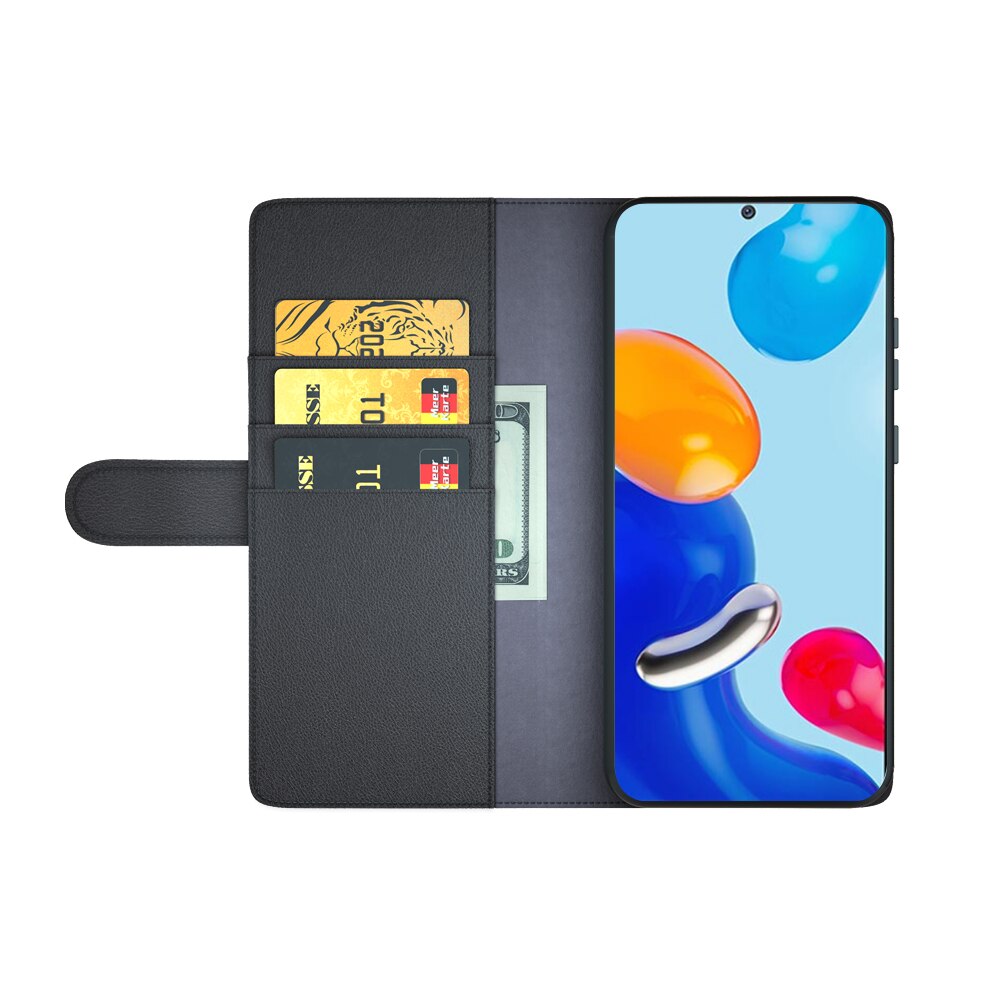 Ægte Læderetui Xiaomi Redmi Note 11 Sort