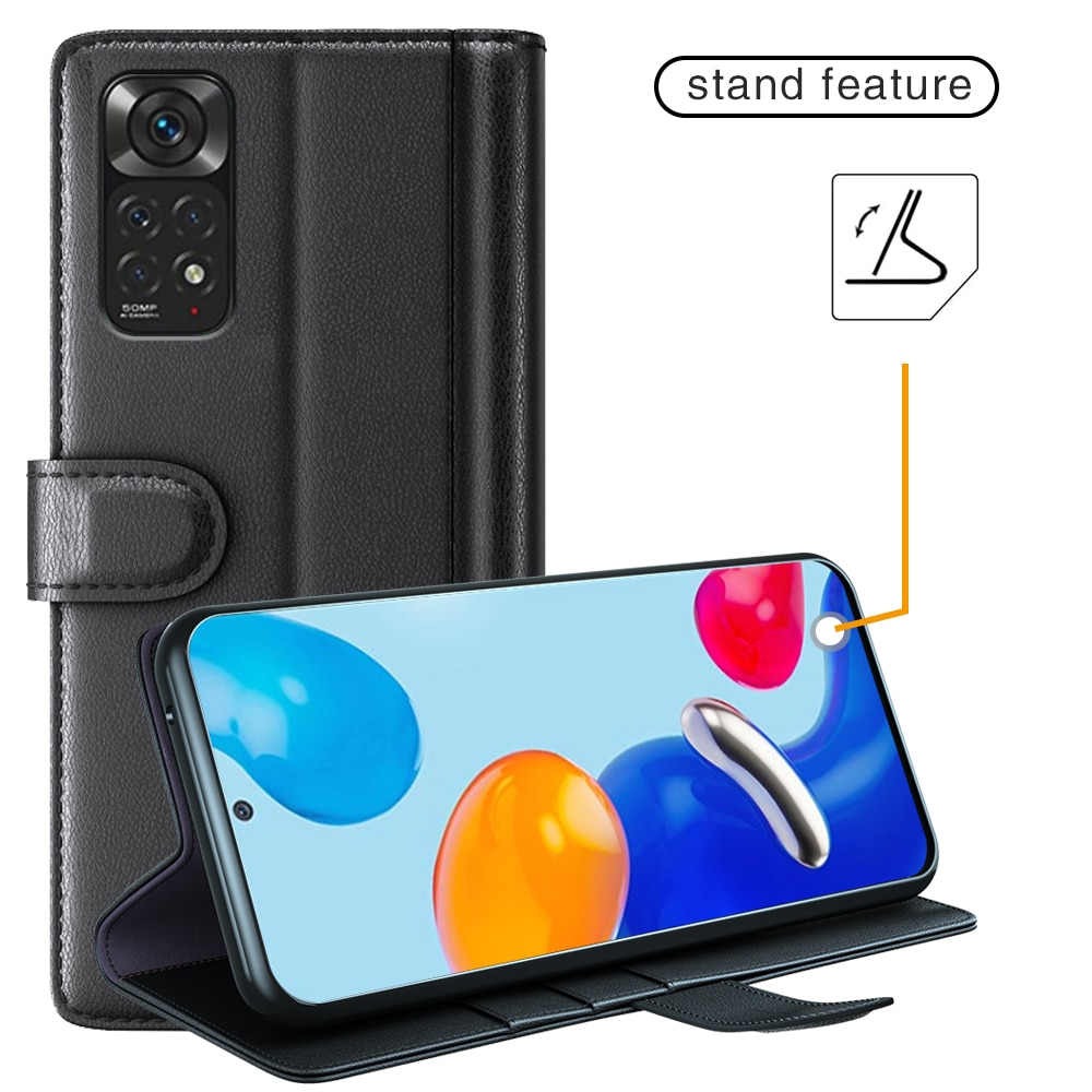 Ægte Læderetui Xiaomi Redmi Note 11 Sort