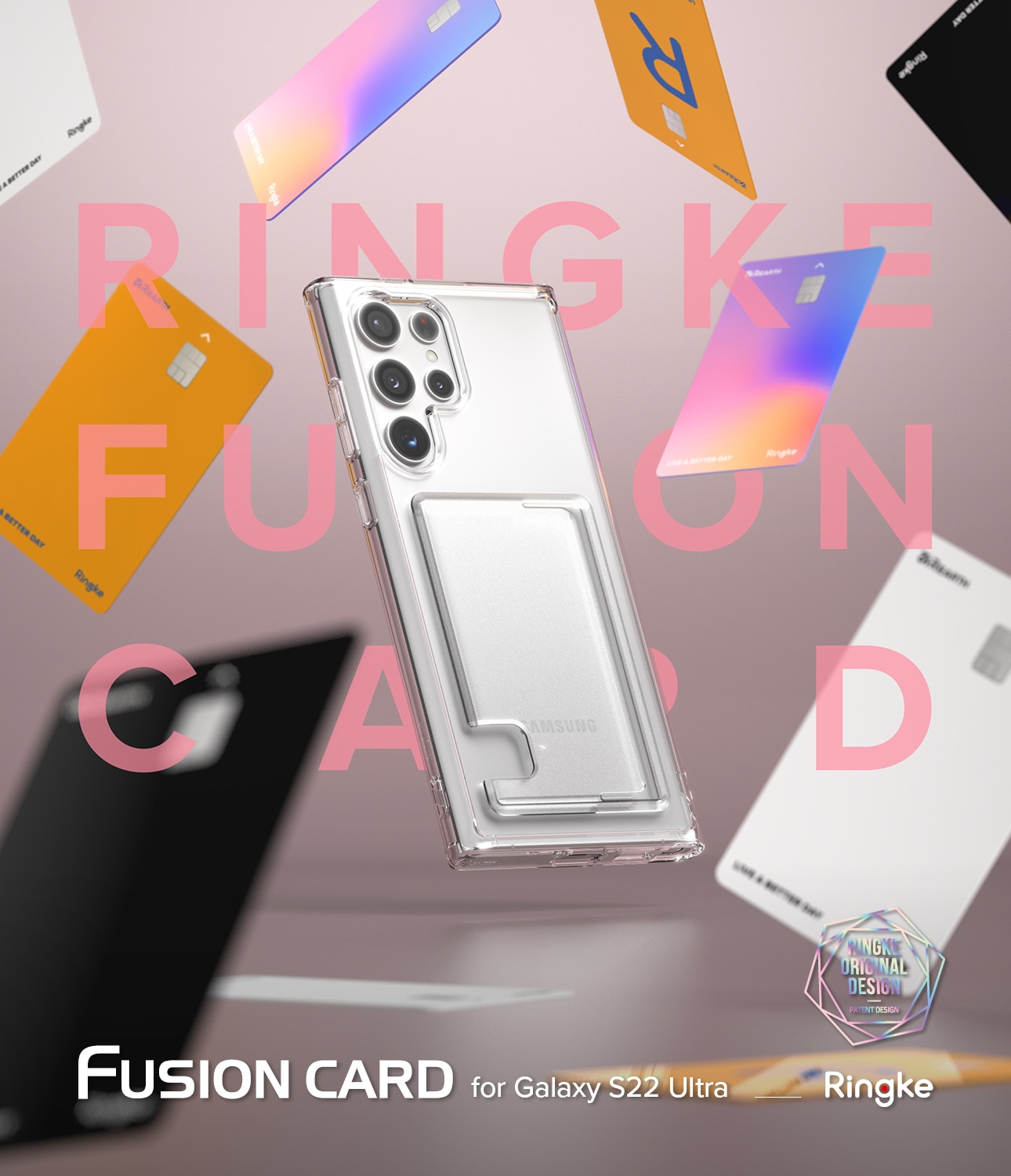 Fusion Card Case Galaxy S22 Ultra Clear