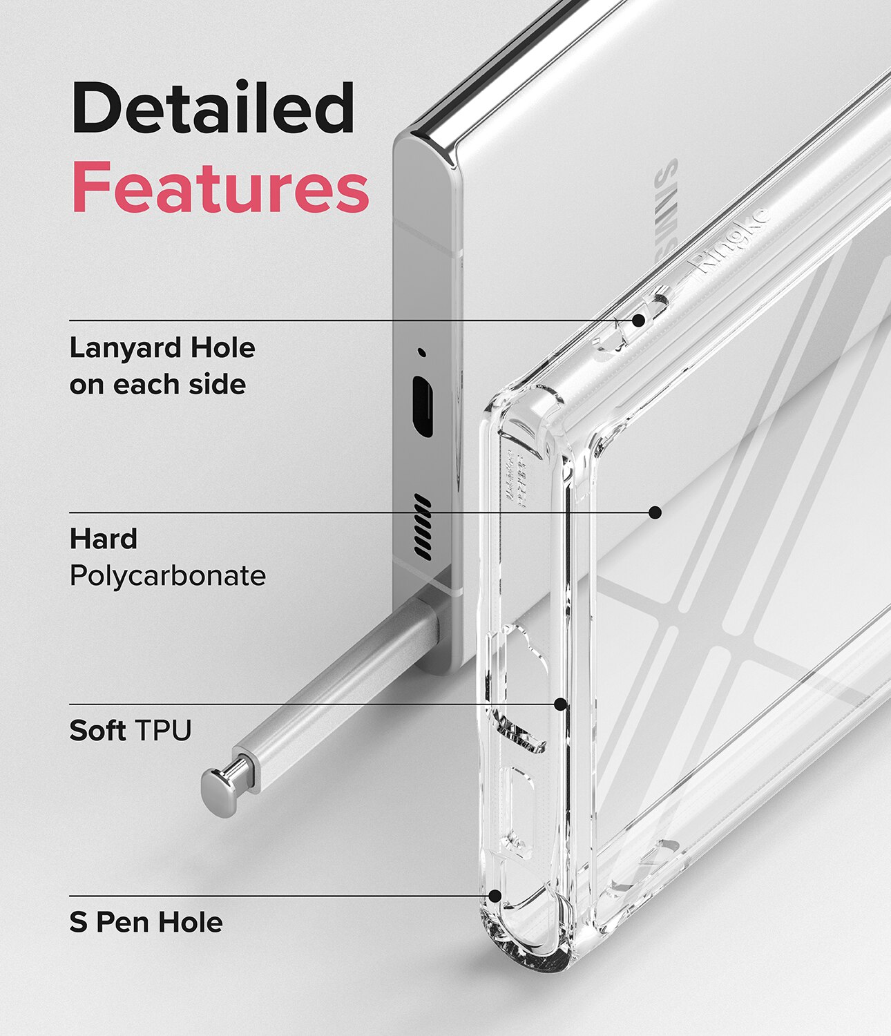 Fusion Case Samsung Galaxy S22 Ultra Gennemsigtig