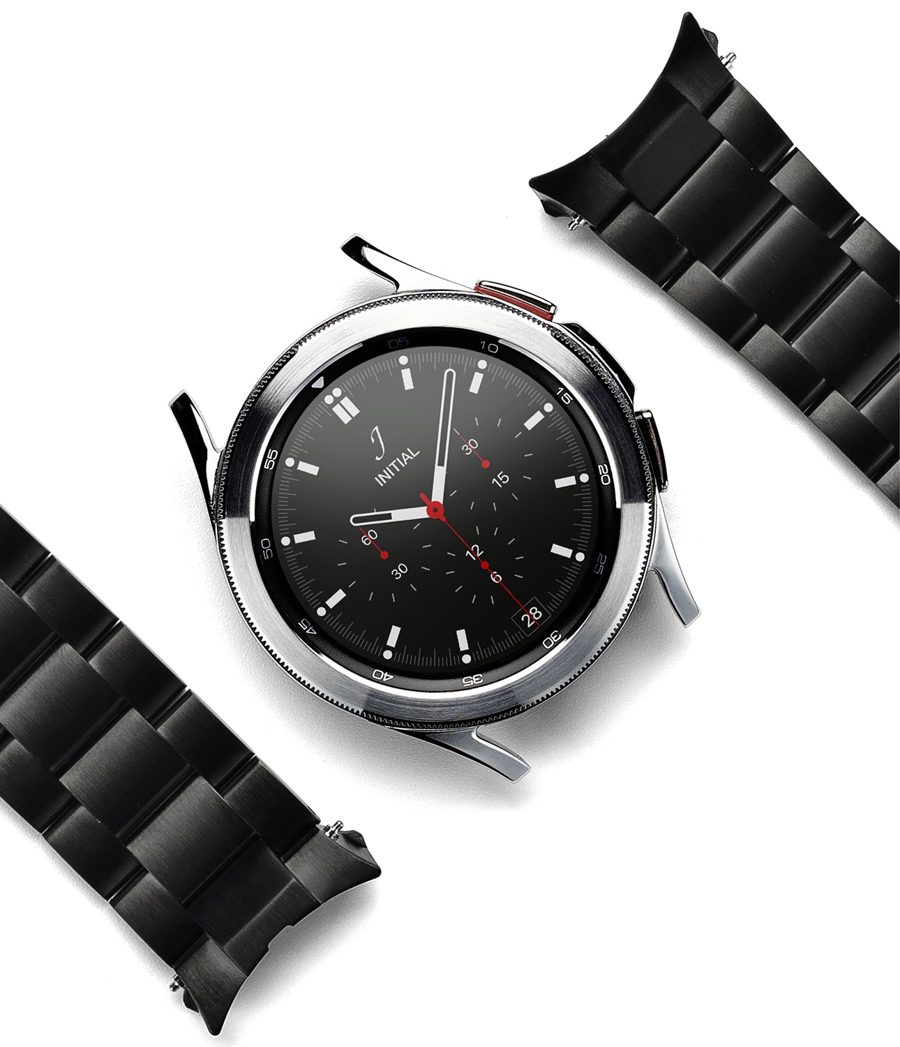 Metal One Armband Samsung Galaxy Watch 4 Classic 46mm/5 Pro 45mm Black