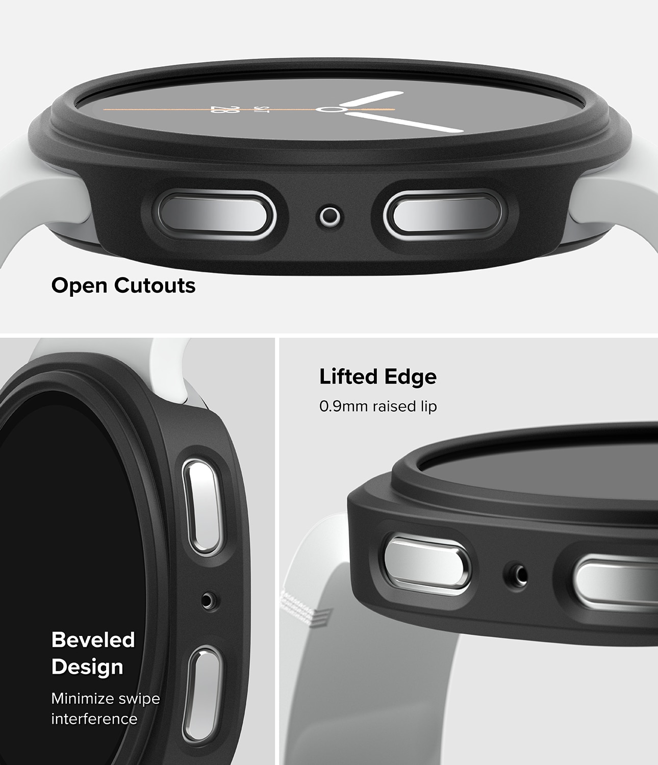 Slim Case (2-pack) Samsung Galaxy Watch 8 44mm Matte Black & Clear