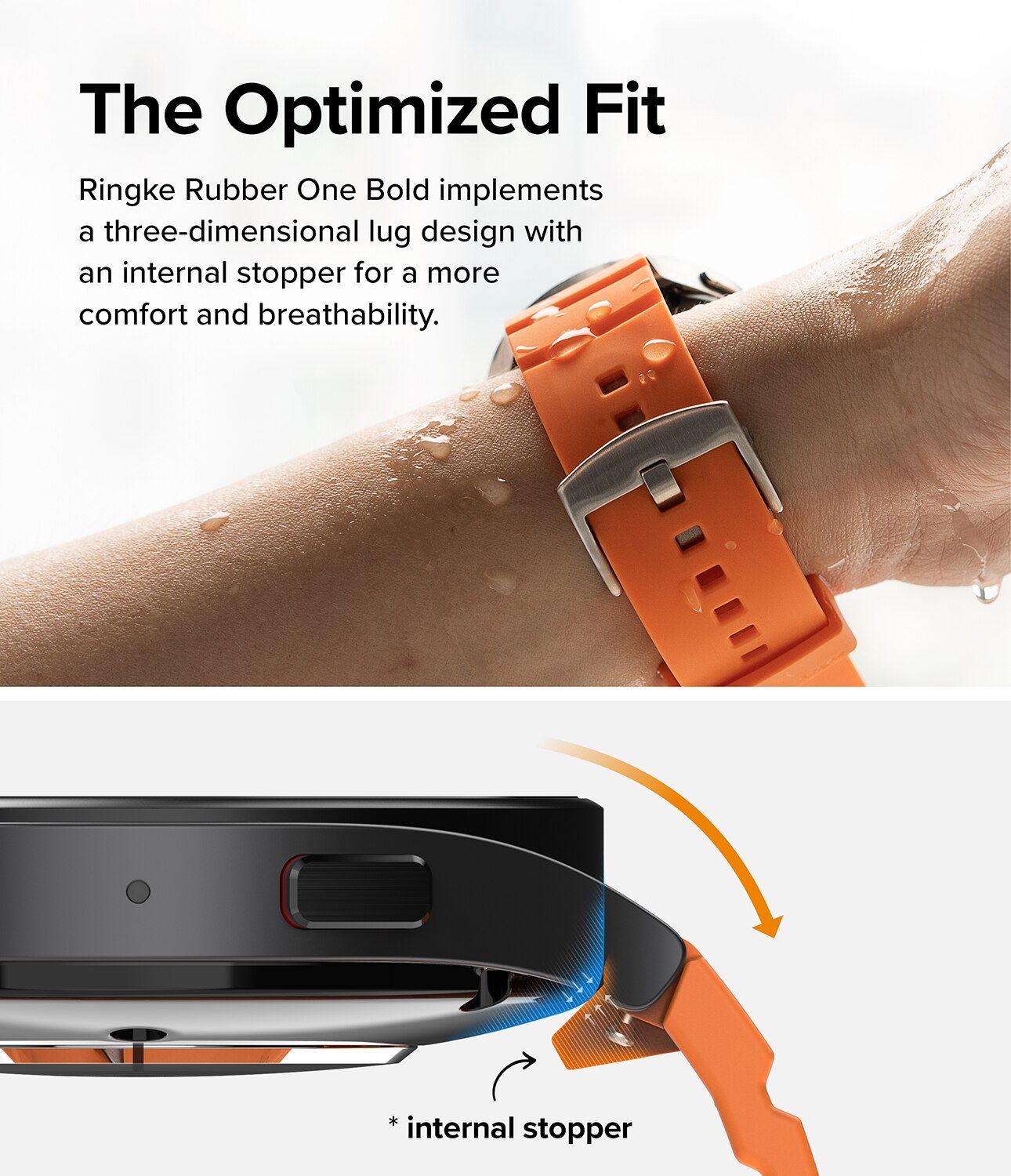 Rubber One Bold Band Garmin Vivomove Sport Orange