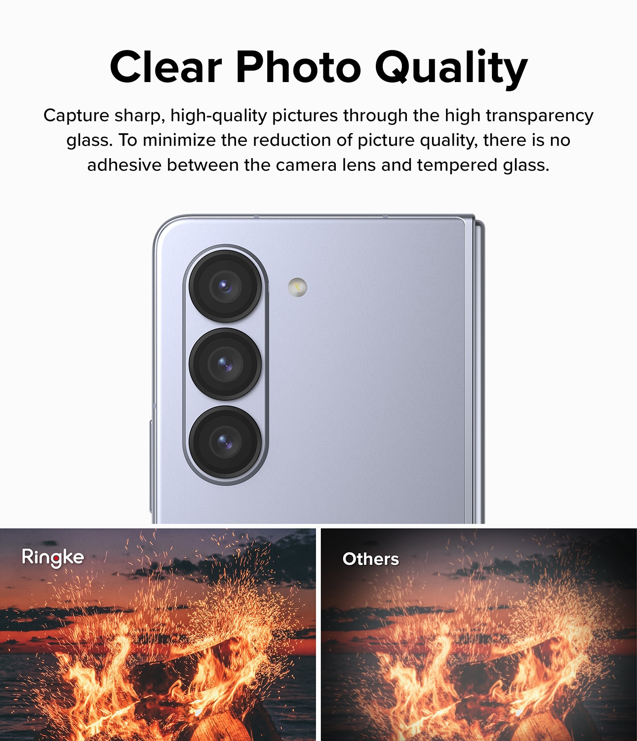 Camera Lens Frame Glass Samsung Galaxy Z Fold 5 Sort