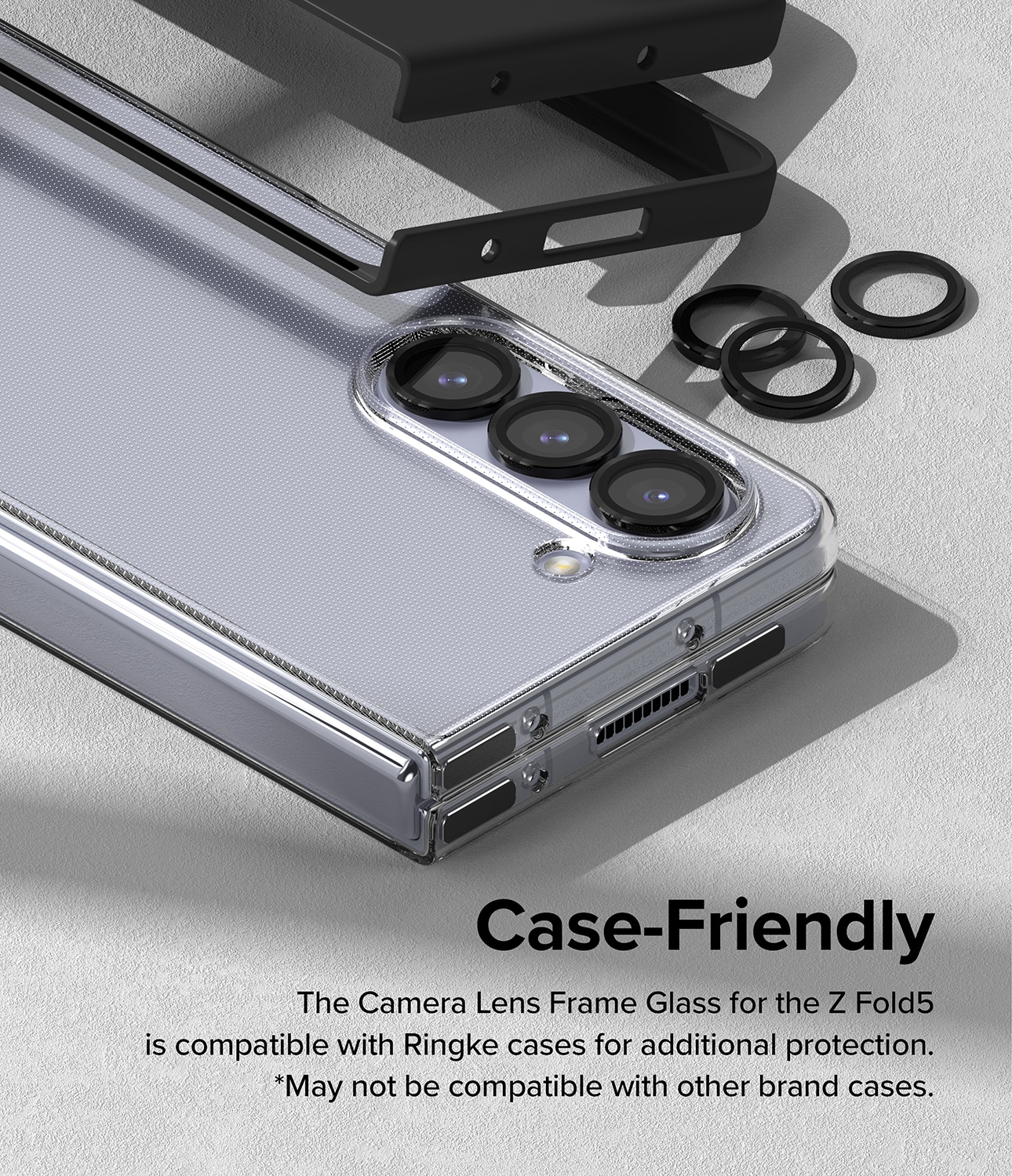 Camera Lens Frame Glass Samsung Galaxy Z Fold 5 Black