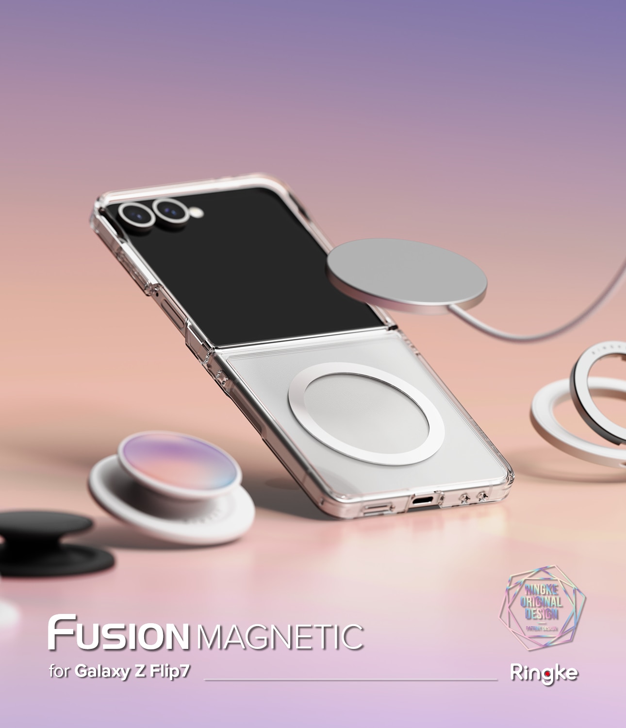 Fusion Magnetic Case Samsung Galaxy Z Flip 7 Matte Clear
