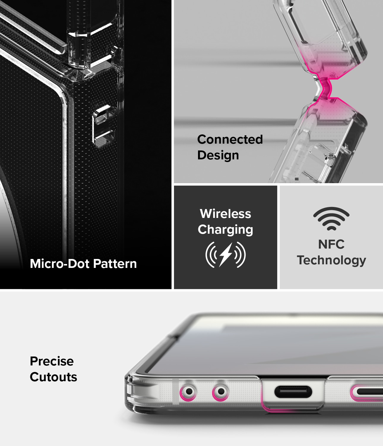 Fusion Magnetic Case Samsung Galaxy Z Flip 7 Matte Clear