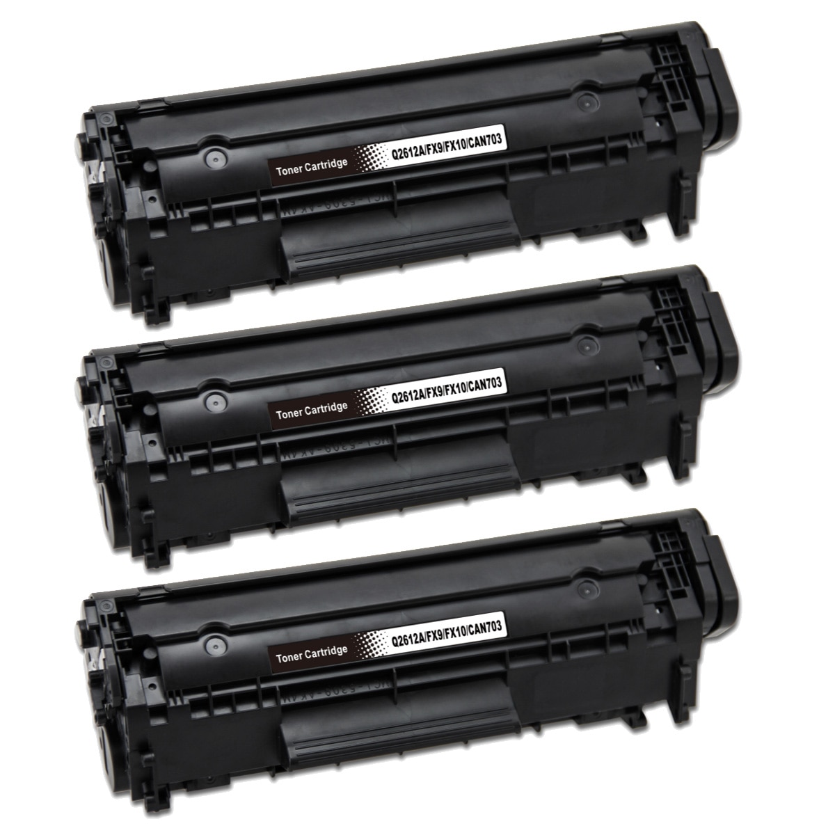 3-pack Kompatibel toner - erstatter HP 12A / Q2612A - sort, 2000 sider