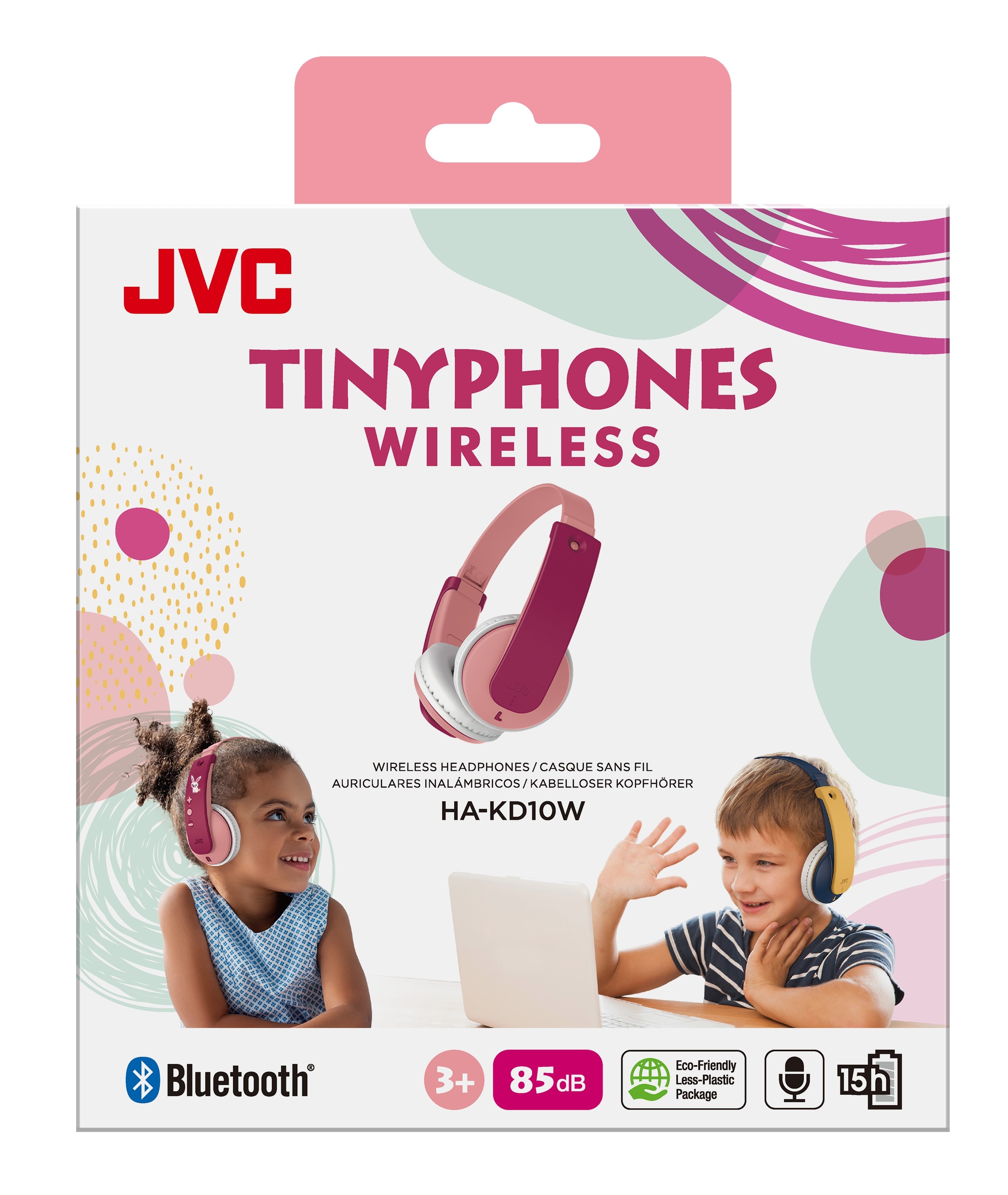 Tinyphones On-Ear Wireless Børnehovedtelefon lyserød