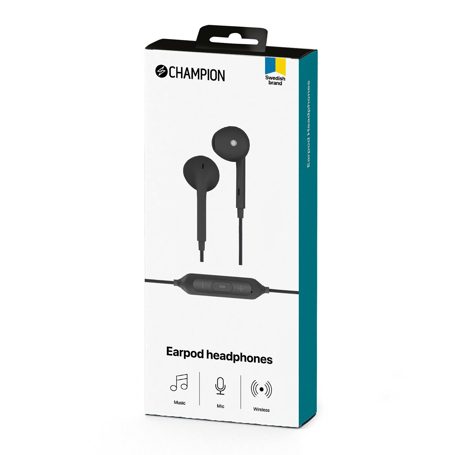 Wireless EarBud hovedtelefon sort