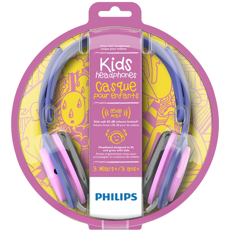 SHK2000 On-Ear Børnehovedtelefon lyserød/lila