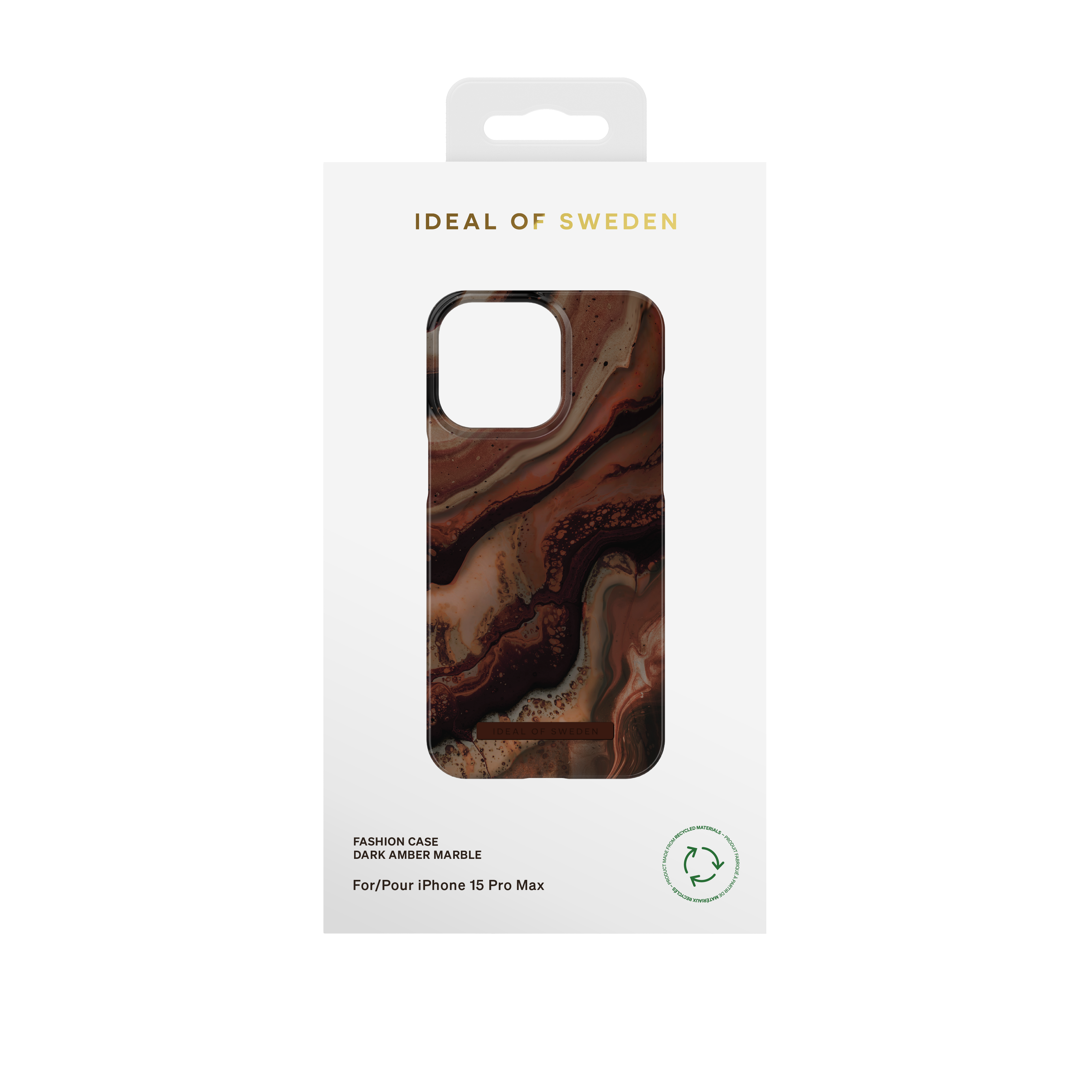 Fashion Cover iPhone 15 Pro Max Dark Amber Marble