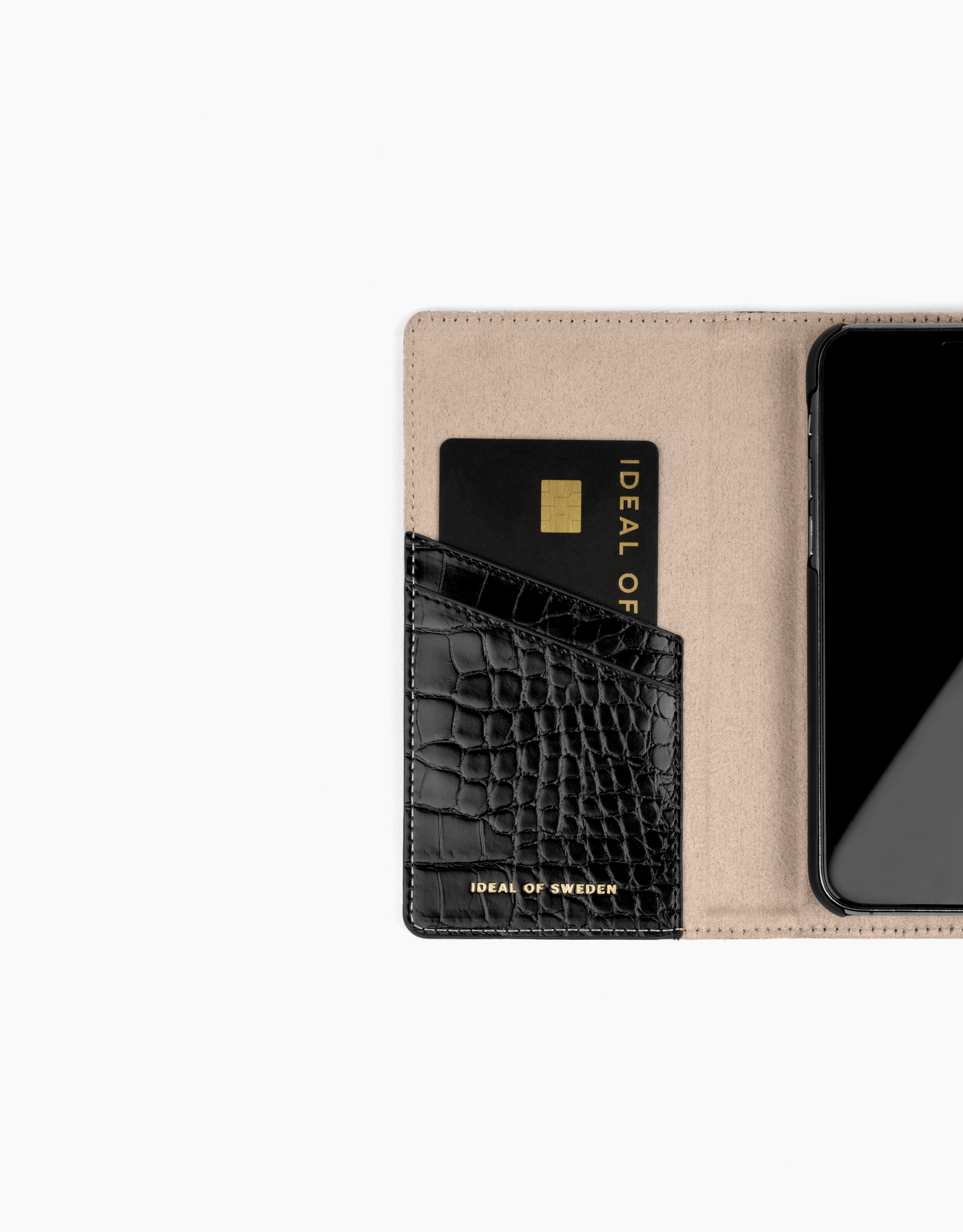 Cora Wallet iPhone 13 Mini Jet Black Croco