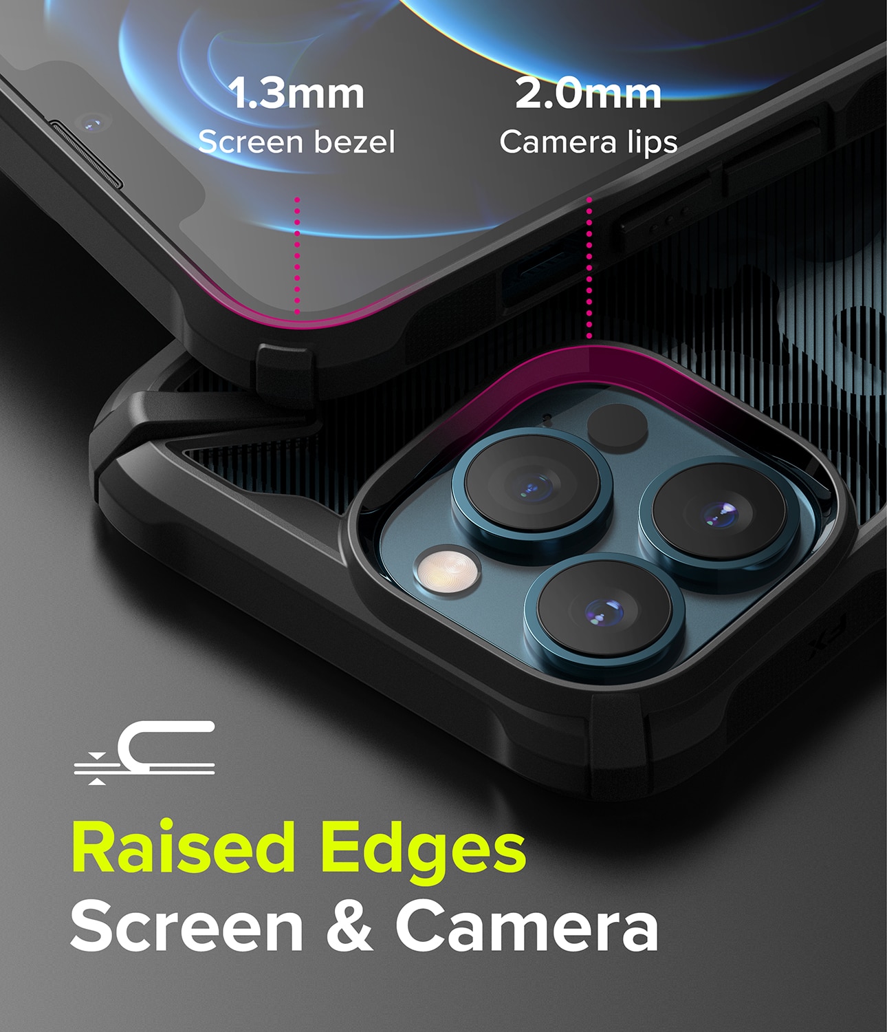 Fusion X Design Case iPhone 13 Pro Max Camo Black