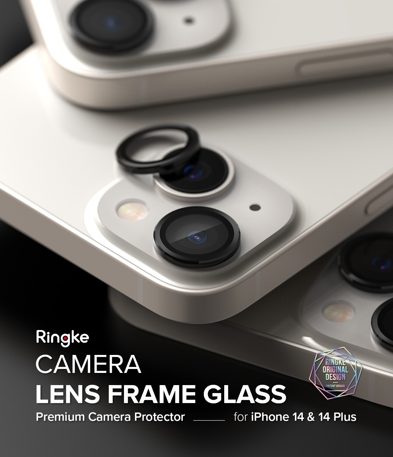 Camera Lens Frame Glass iPhone 14 Plus Black