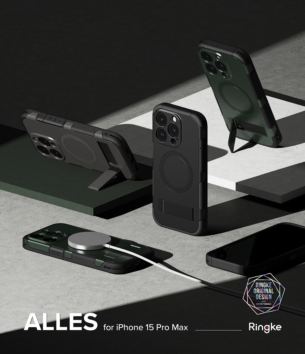 Alles Magnetic Case iPhone 15 Pro Max sort