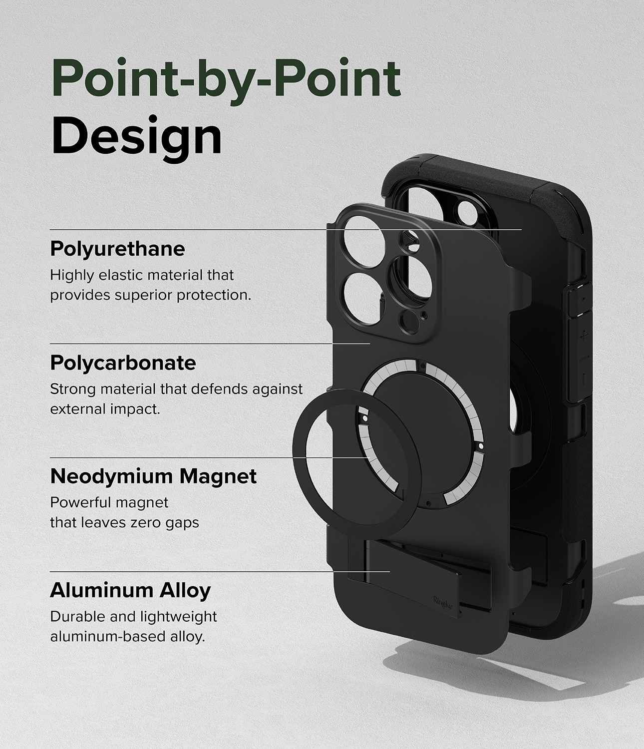 Alles Magnetic Case iPhone 15 Pro Max sort