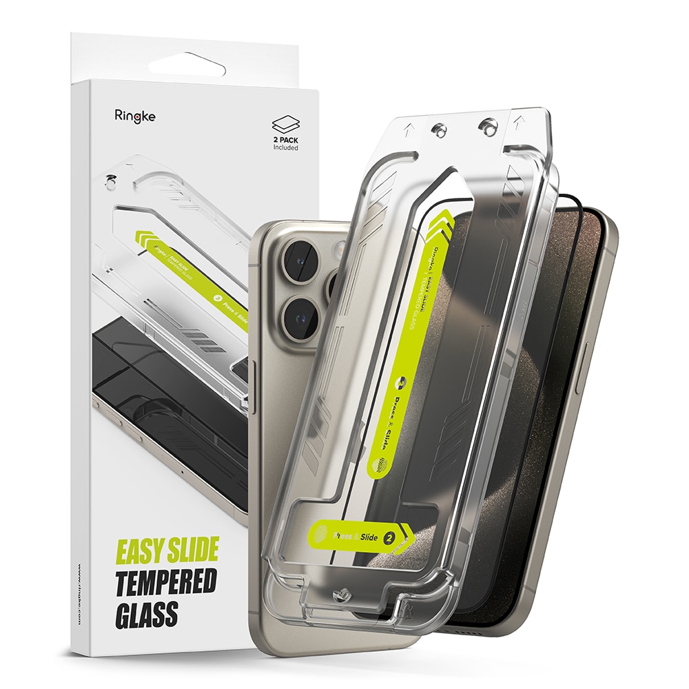 Ringke Easy Slide Glass (2-pack) iPhone 15 Pro Max