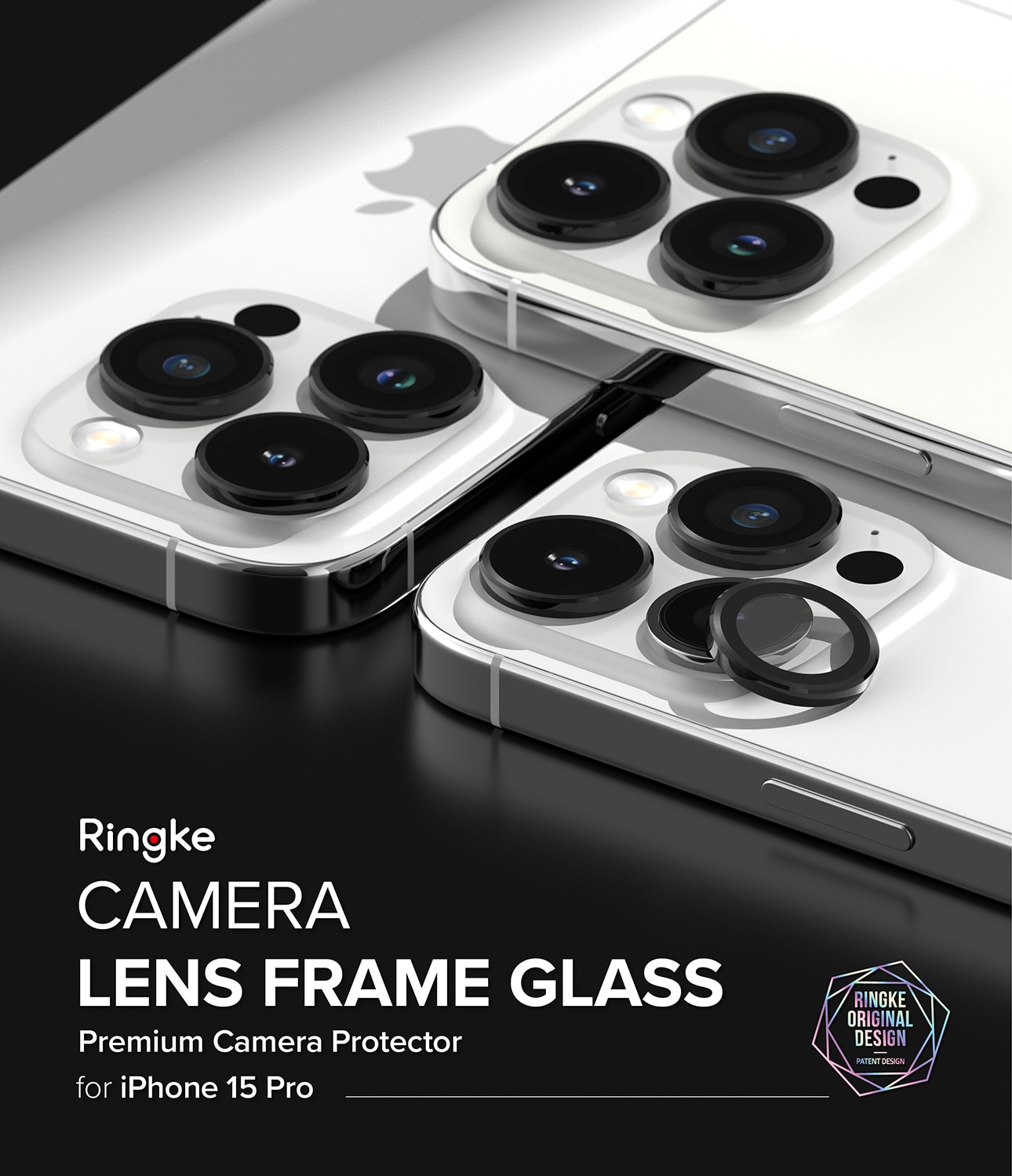 Camera Lens Frame Glass iPhone 15 Pro Black