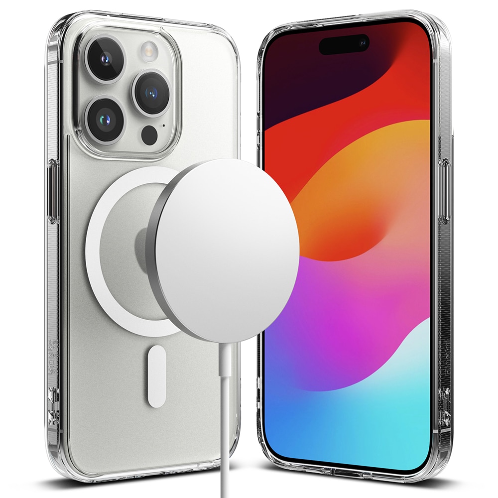 Fusion Magnetic Case iPhone 15 Pro Mat gennemsigtig
