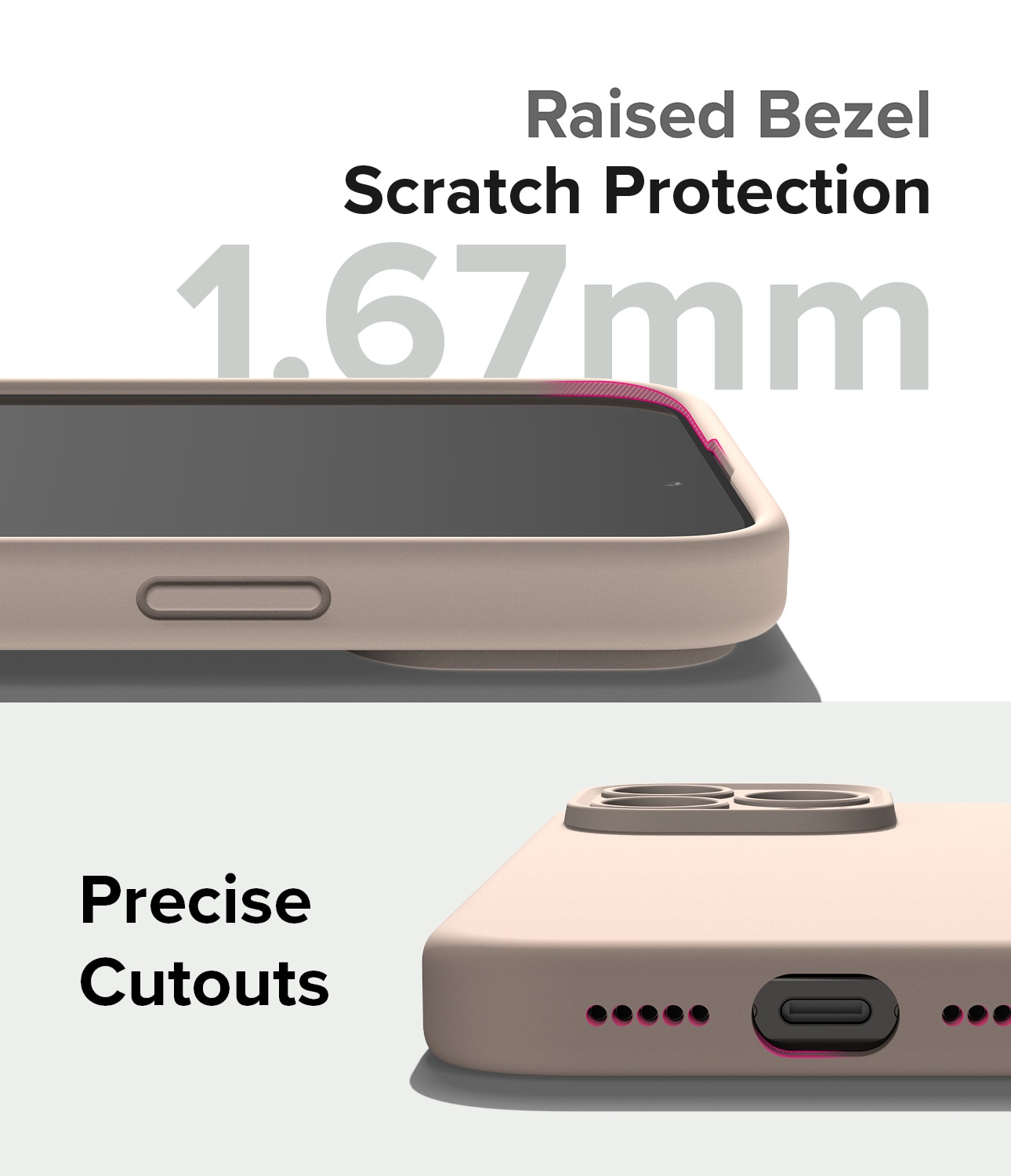 Silicone Magnetic Case iPhone 15 Pro Pink Sand