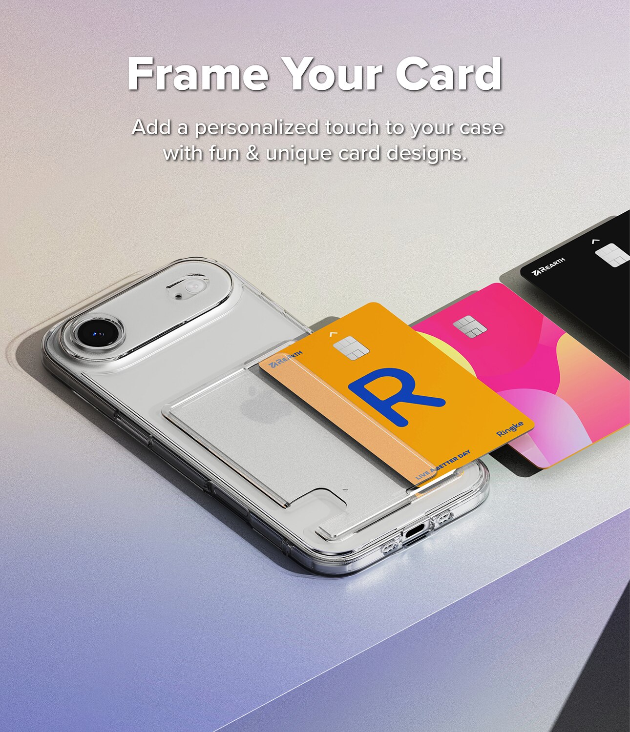 Fusion Card Case iPhone 17 Air Gennemsigtig