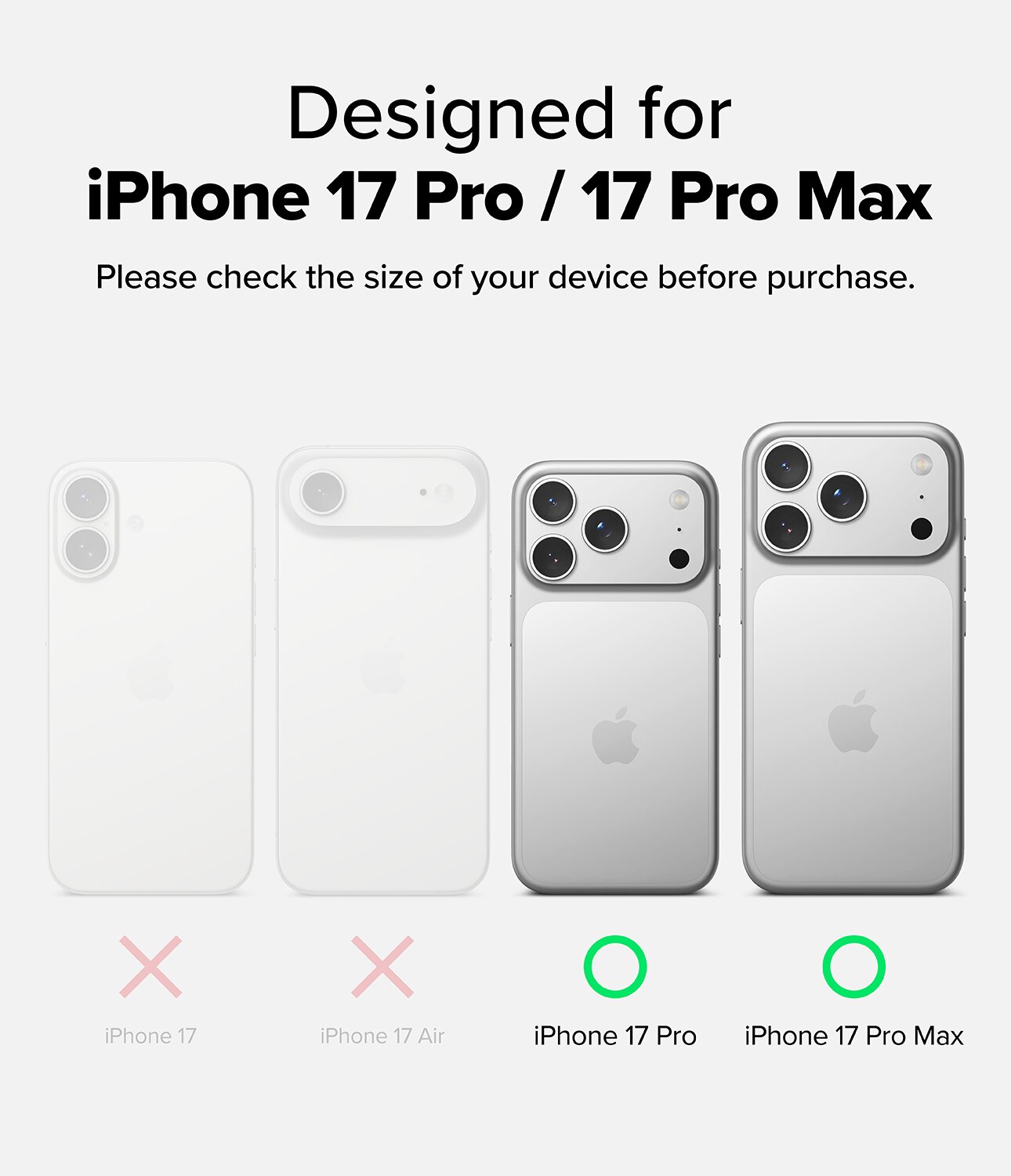 Camera Lens Frame Glass (2-pack) iPhone 17 Pro Max Black