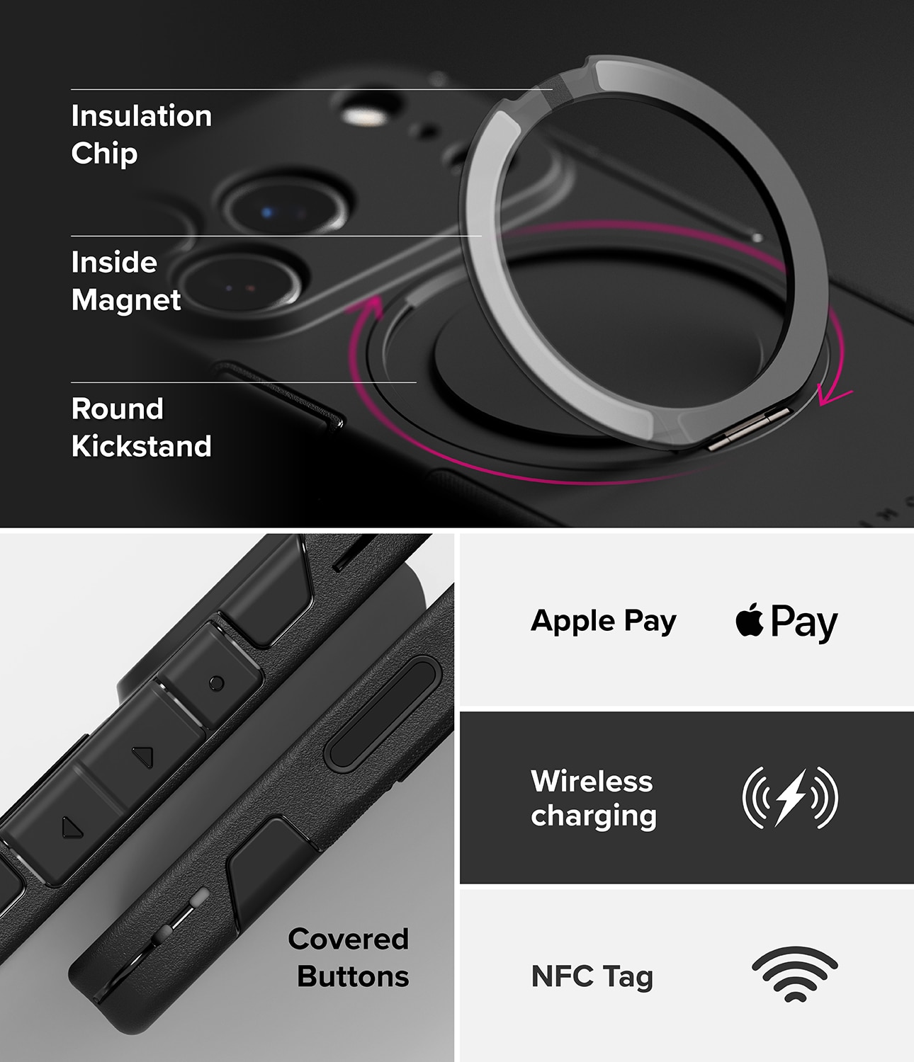 Alles Magnetic Case iPhone 17 Pro Sort