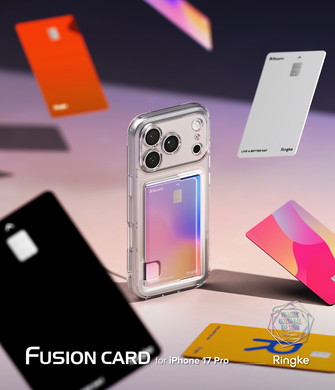 Fusion Card Case iPhone 17 Pro Max Gennemsigtig