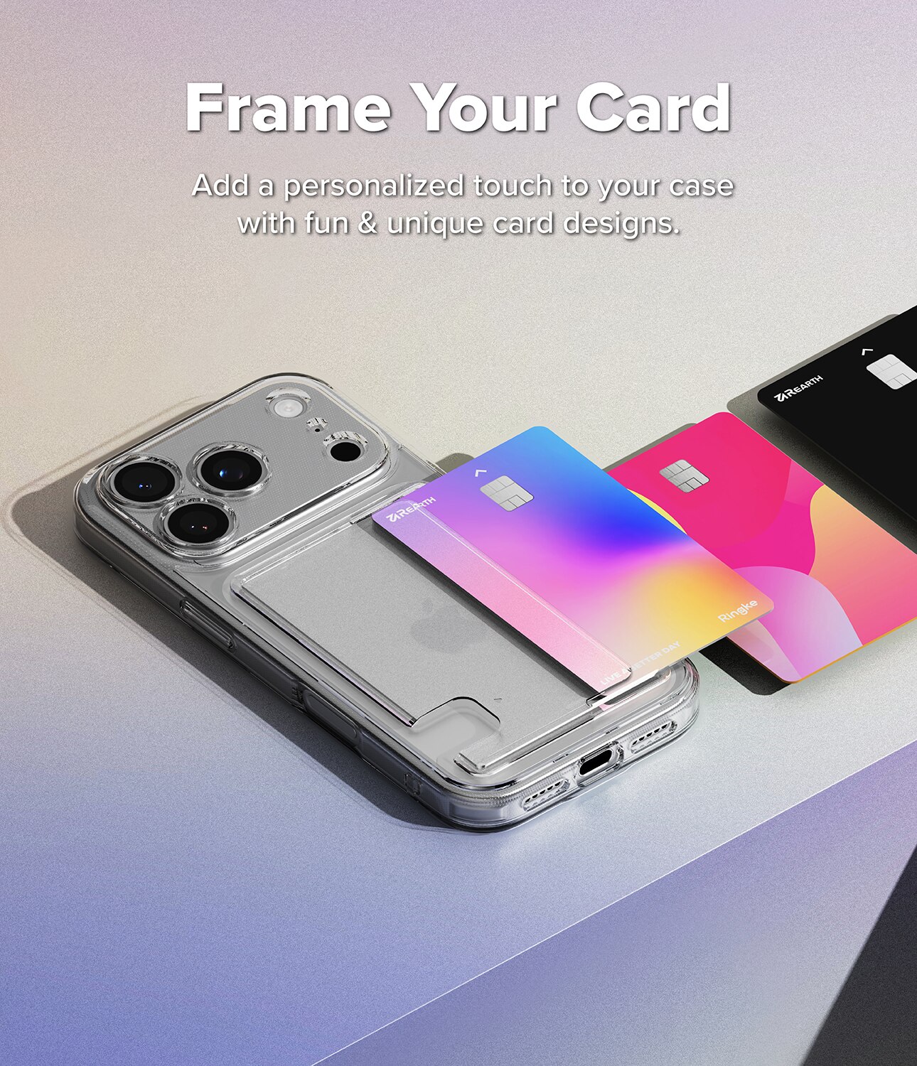 Fusion Card Case iPhone 17 Pro Max Gennemsigtig